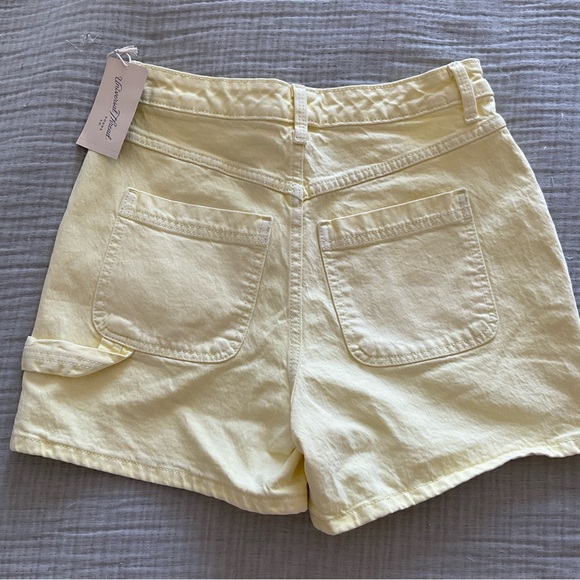 Bright Yellow Denim Shorts - Picture 3 of 4
